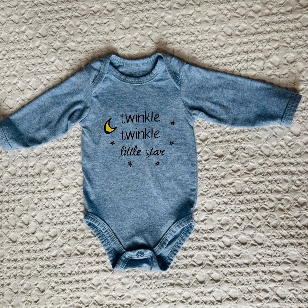 Blue Twinkle Twinkle Little Star Onesie